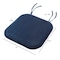 Hastings Home Memory Foam Chair Cushion, Square 16x 16 in Pad with Ties and PVC Dot Backing for Kitchen Navy 698152JET - alternate 3